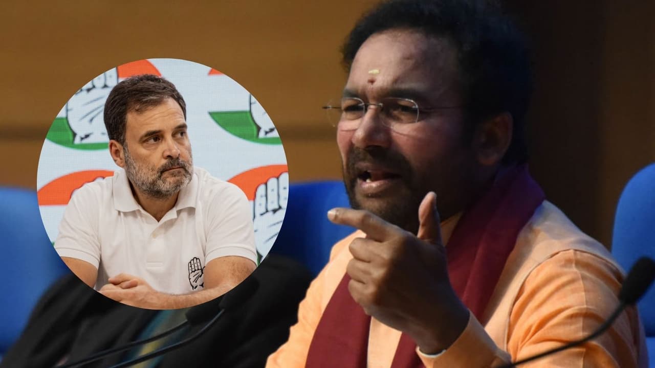 Union Minister G Kishan Reddy and rahul gandhi Union Minister G Kishan Reddy and rahul gandhi