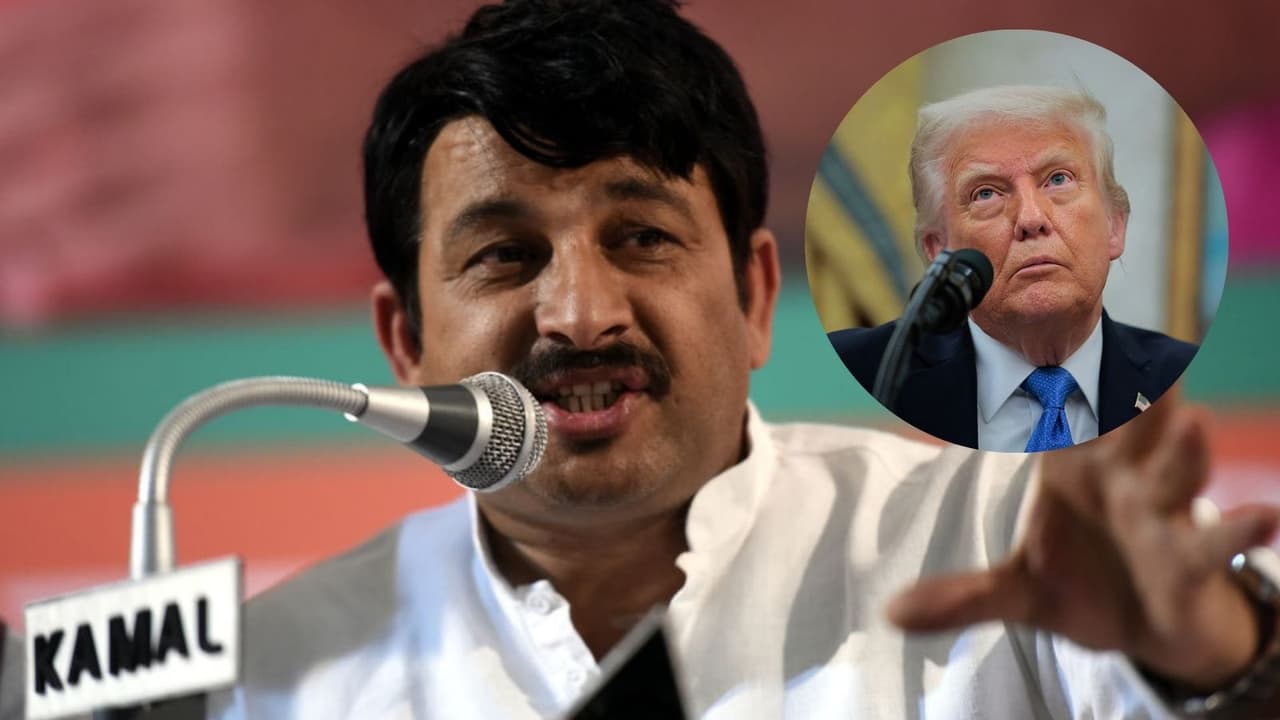 manoj tiwari and donald trump