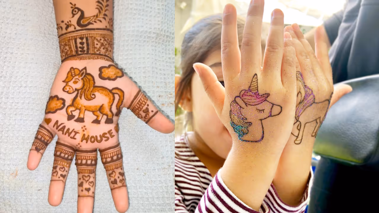 Mini mehndi designs for kids