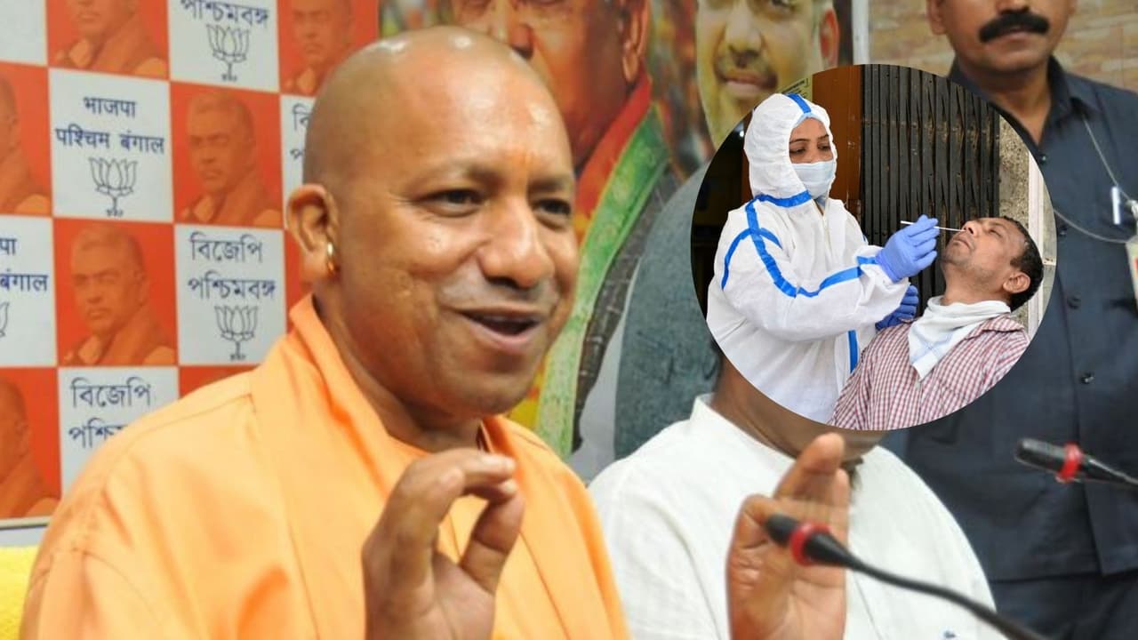 CM yogi adityanath and Covid Worker CM yogi adityanath and Covid Worker