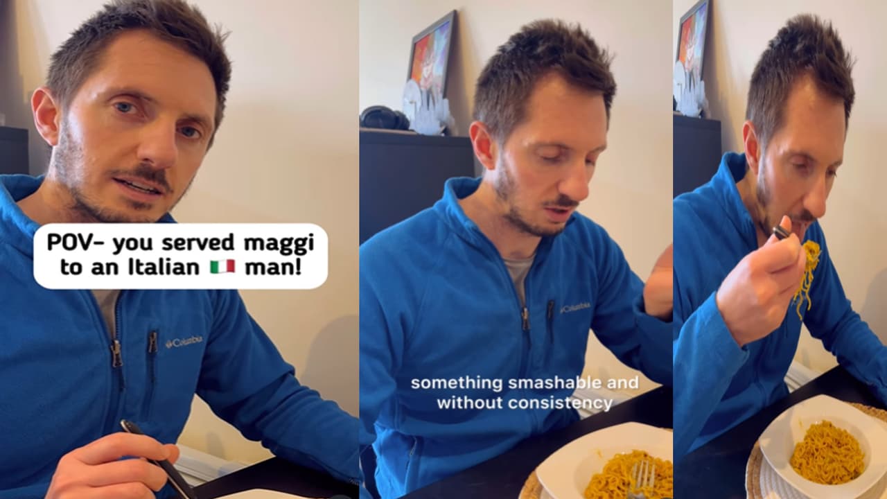 Italian tries Maggi Italian tries Maggi