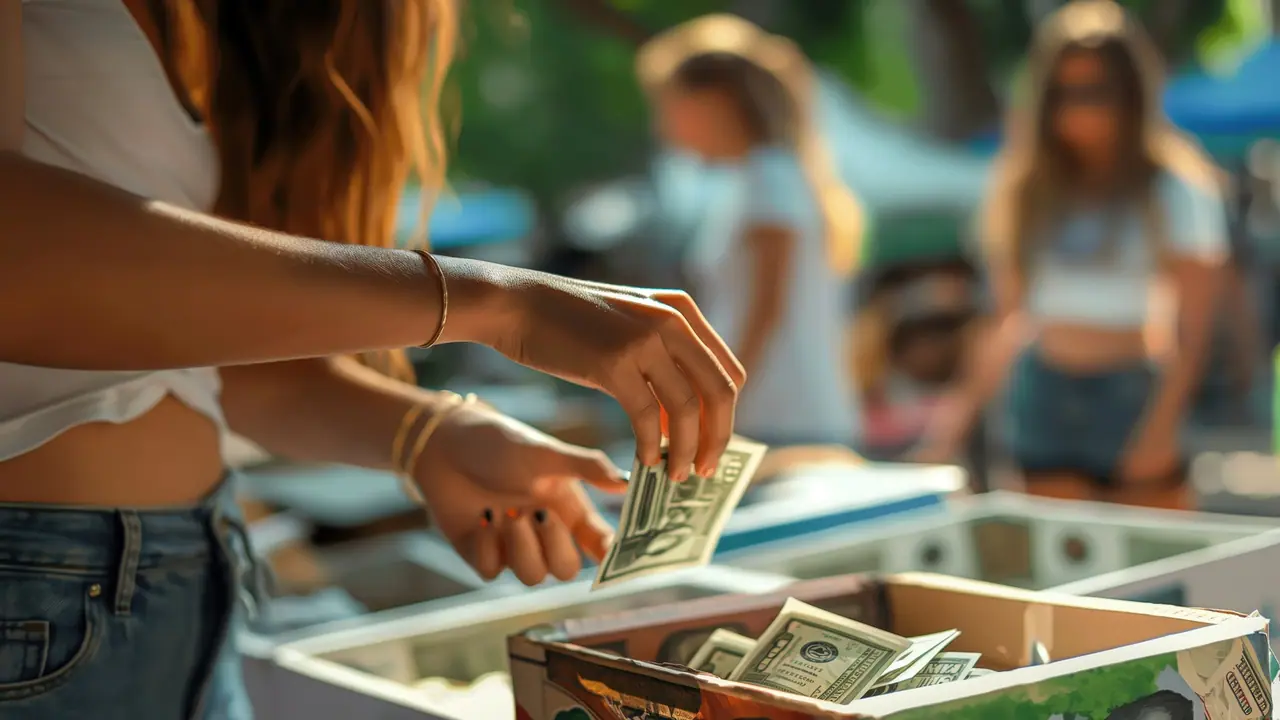 woman with money woman with money