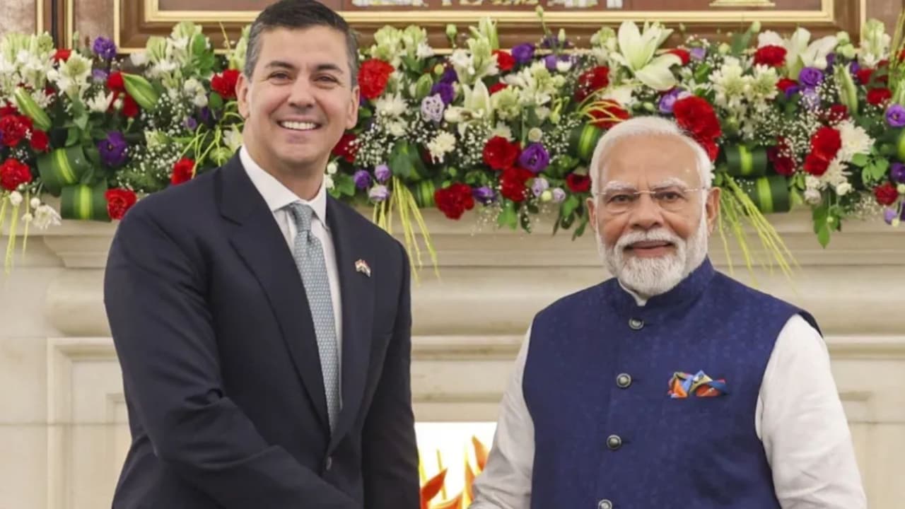 PM Narendra Modi and Santiago Peña