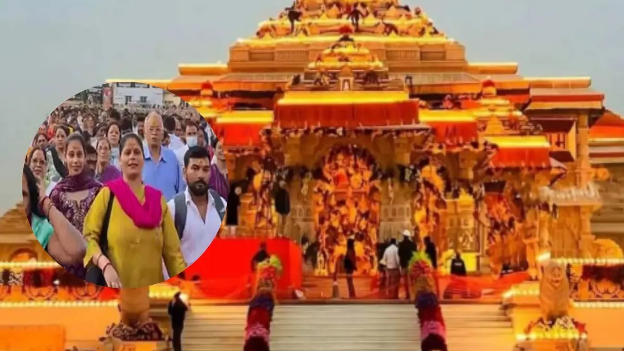 Ayodhya, UP: Devotees rejoice as they make their way to the Shri Ram Janmabhoomi Temple Ayodhya, UP: Devotees rejoice as they make their way to the Shri Ram Janmabhoomi Temple
