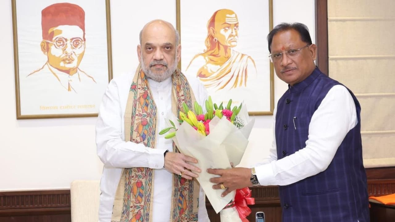 Chhattisgarh CM met Amit Shah Chhattisgarh CM met Amit Shah
