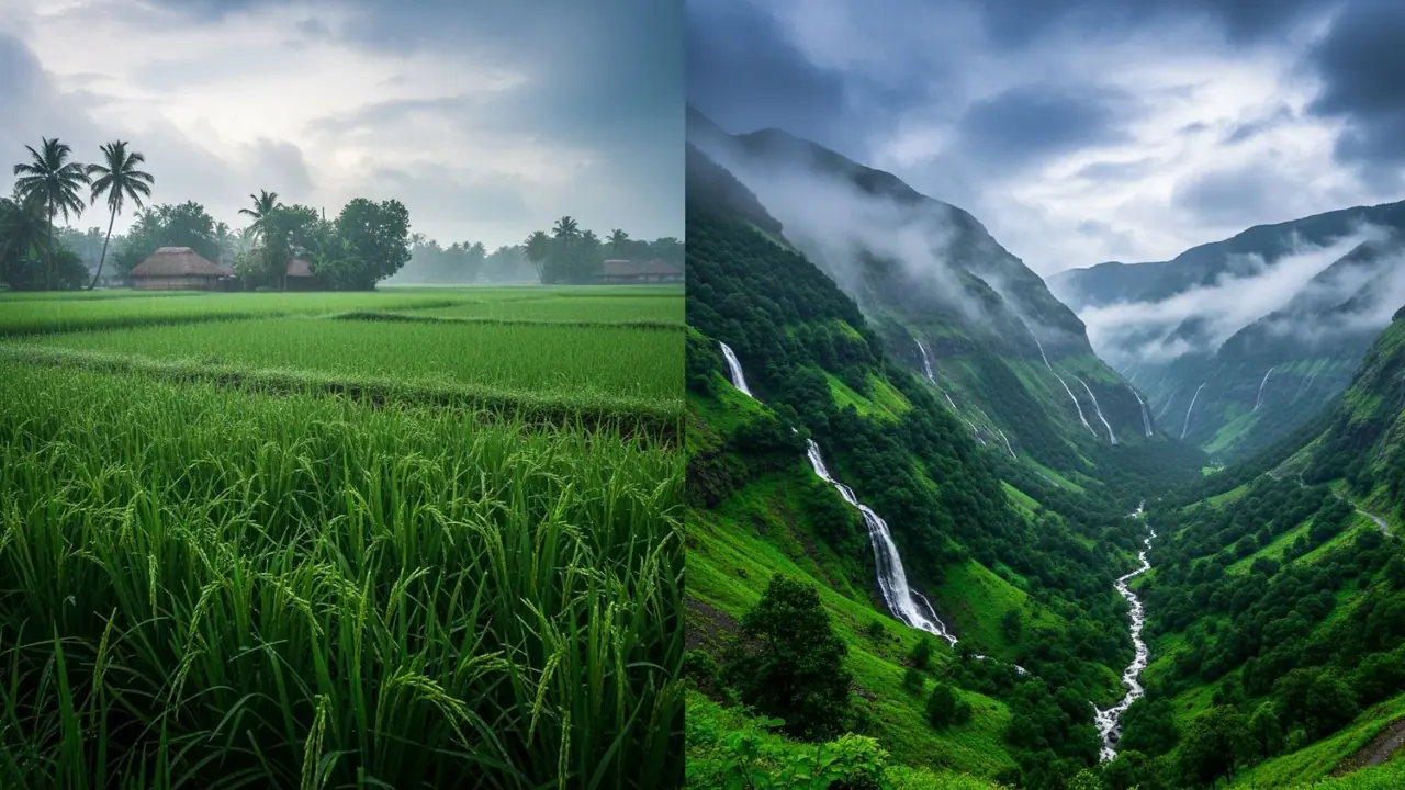 beautiful monsoon view