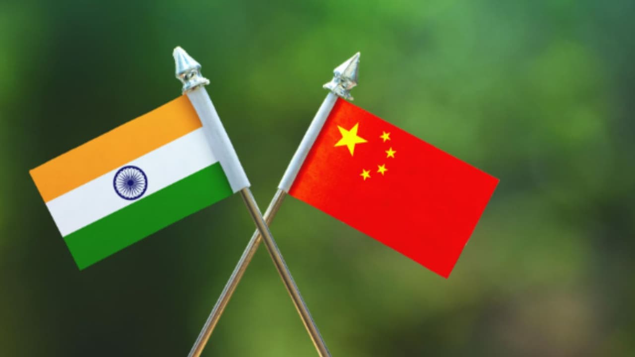 India and China Flag India and China Flag