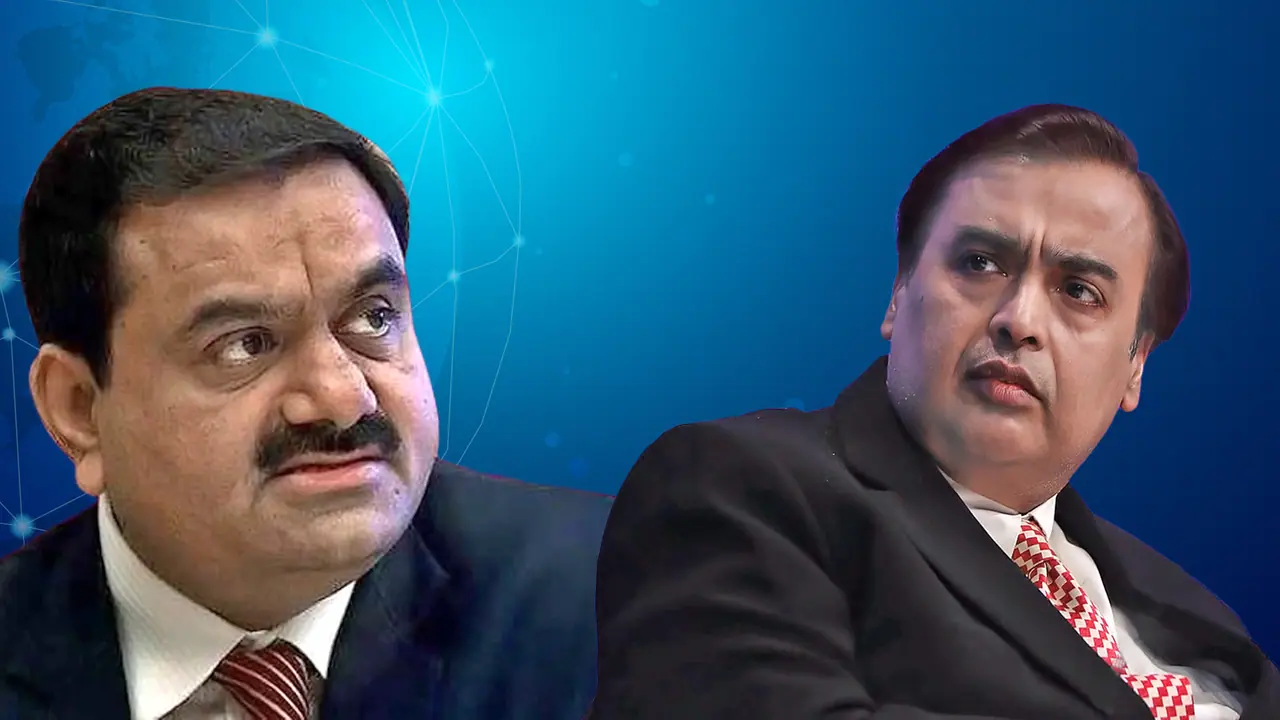 Gautam adani with mukesh ambani Gautam adani with mukesh ambani
