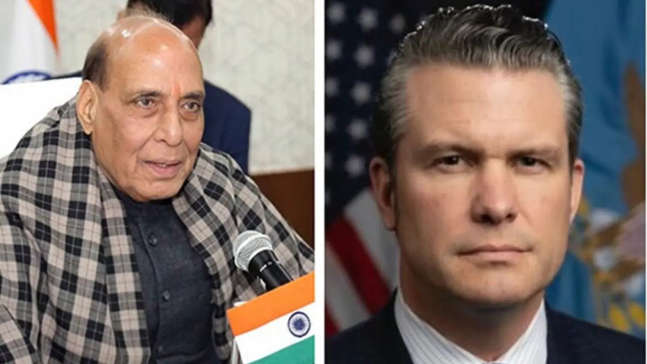 Defence Minister Rajnath Singh and US Secretary of Defence Pete Hegseth 