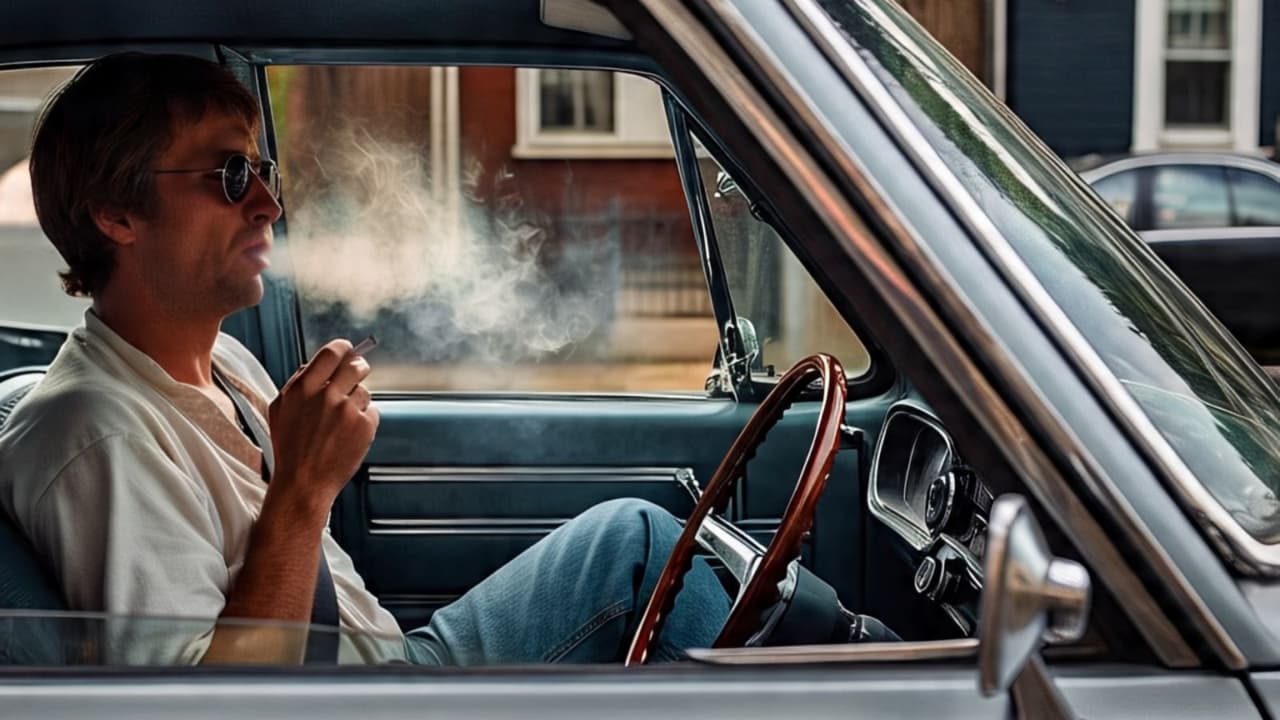 smoking in car