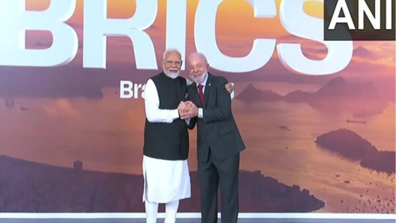 PM Narendra Modi shakes hands, shares hug with Brazil Prez