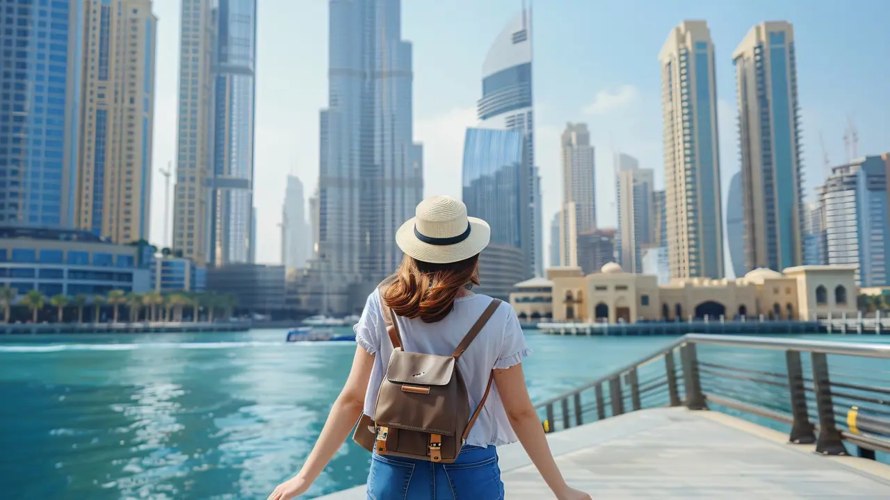 woman visiting dubai