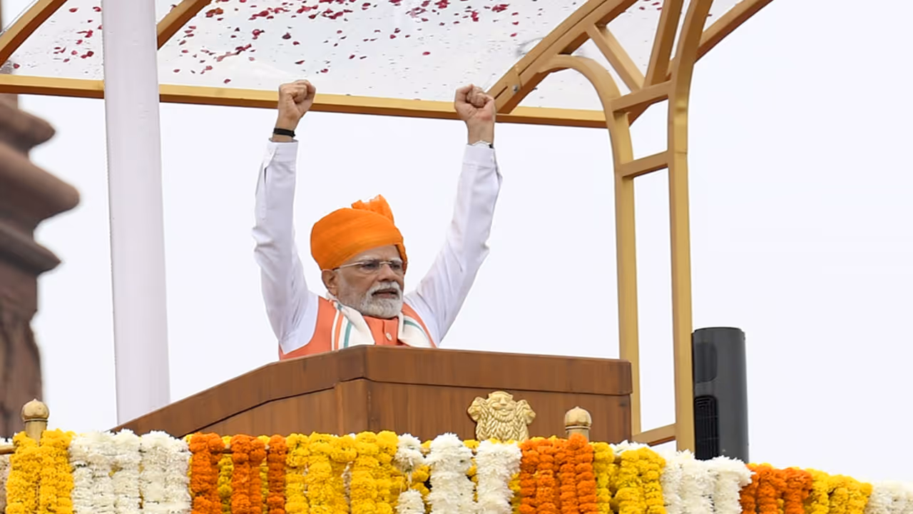 PM Narendra Modi Red Fort Photo