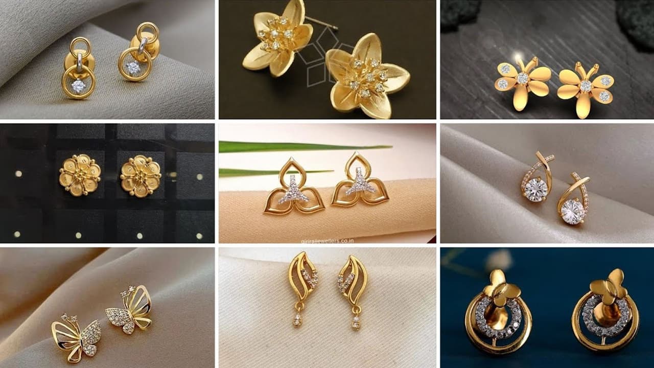 Only 1gm Gold earrings designs