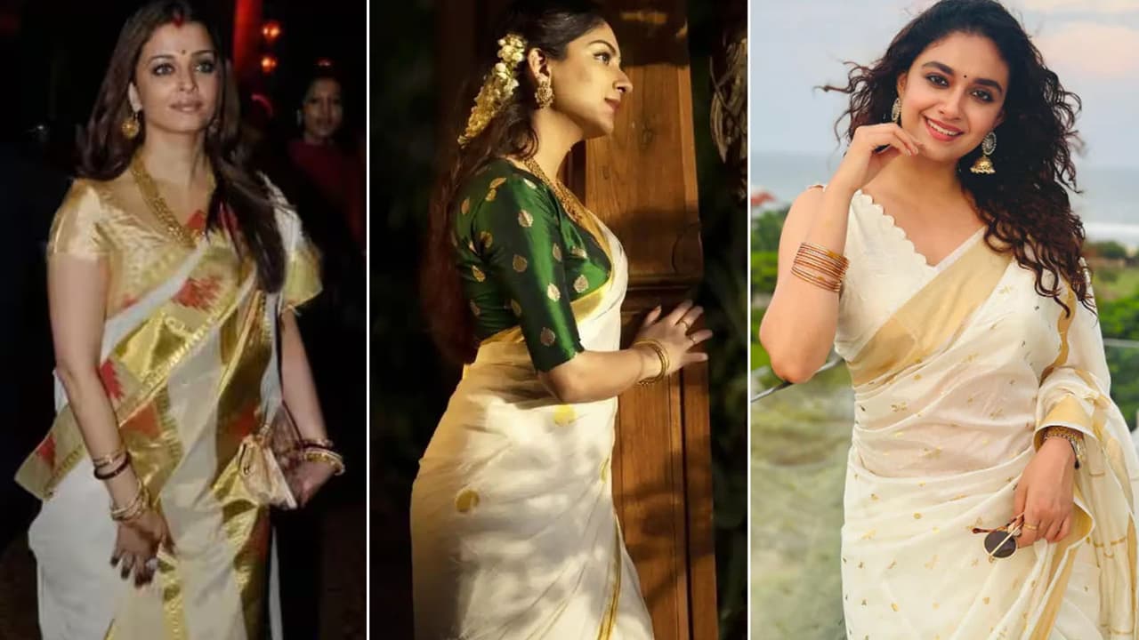 Onam Special Kerala Kasavu Saree 4 Trendy Designs to Rock Onam Special Kerala Kasavu Saree 4 Trendy Designs to Rock