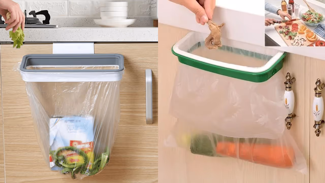 Portable hanging Dustbin and foldable design for Kitchen and Home