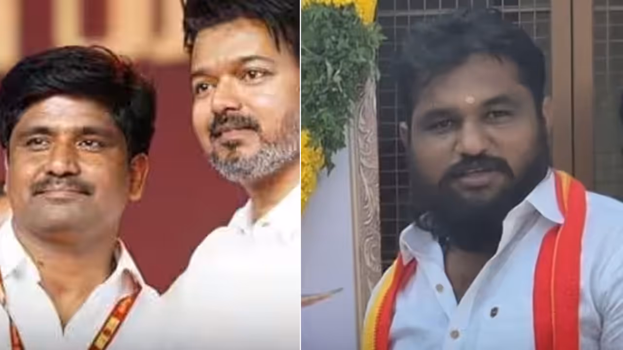 Karur TVK Executives Mathiyazhagan and Pavunraj