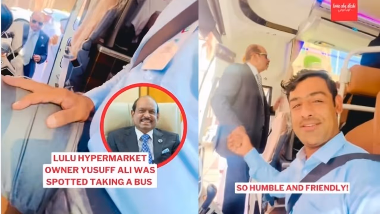 indian billionaire yusuf ali spotted in dubai public bus video viral indian billionaire yusuf ali spotted in dubai public bus video viral