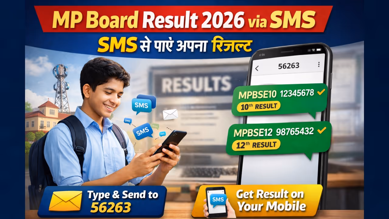 MP Board Result 2026 via SMS MP Board Result 2026 via SMS
