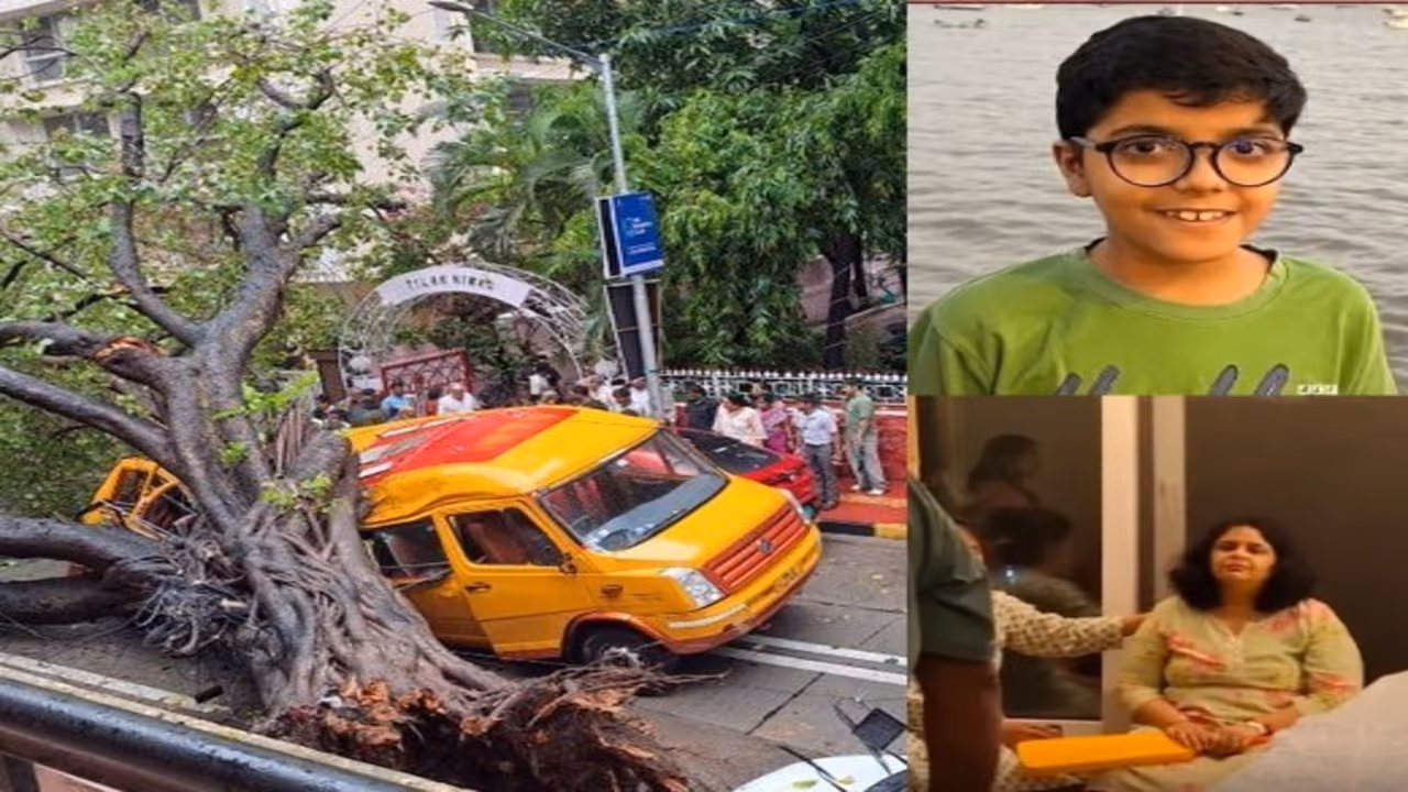 mumbai chembur school bus tree fall vihan srivastava death cricket bat mother mumbai chembur school bus tree fall vihan srivastava death cricket bat mother