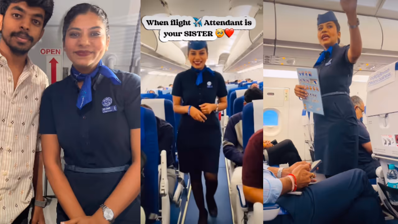 IndiGo Flight Attendant Viral Video IndiGo Flight Attendant Viral Video