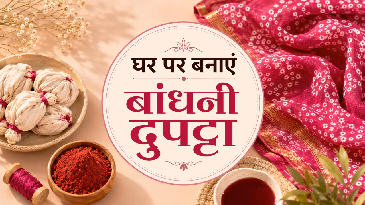 Bandhani Dupatta DIY Bandhani Dupatta DIY