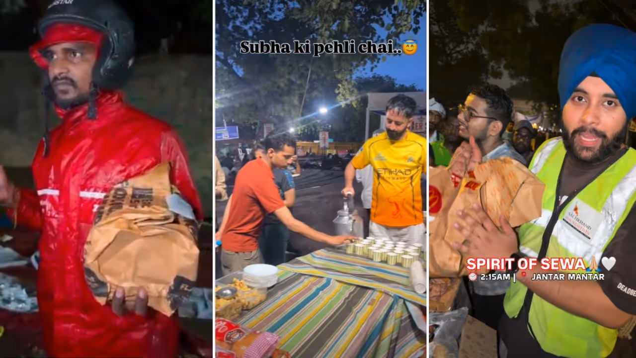 Jantar Mantar Viral Video Food Delivery for Protesters Jantar Mantar Viral Video Food Delivery for Protesters