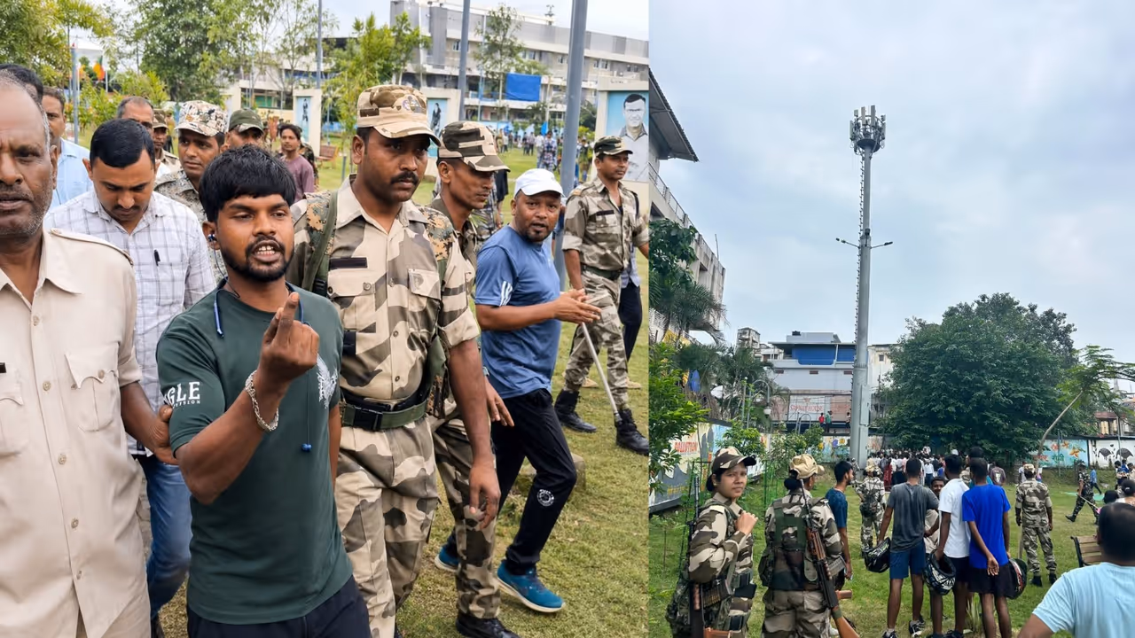 jharkhand man climbs mobile tower cm hemant soren ranchi jpsc jssc protest jharkhand man climbs mobile tower cm hemant soren ranchi jpsc jssc protest