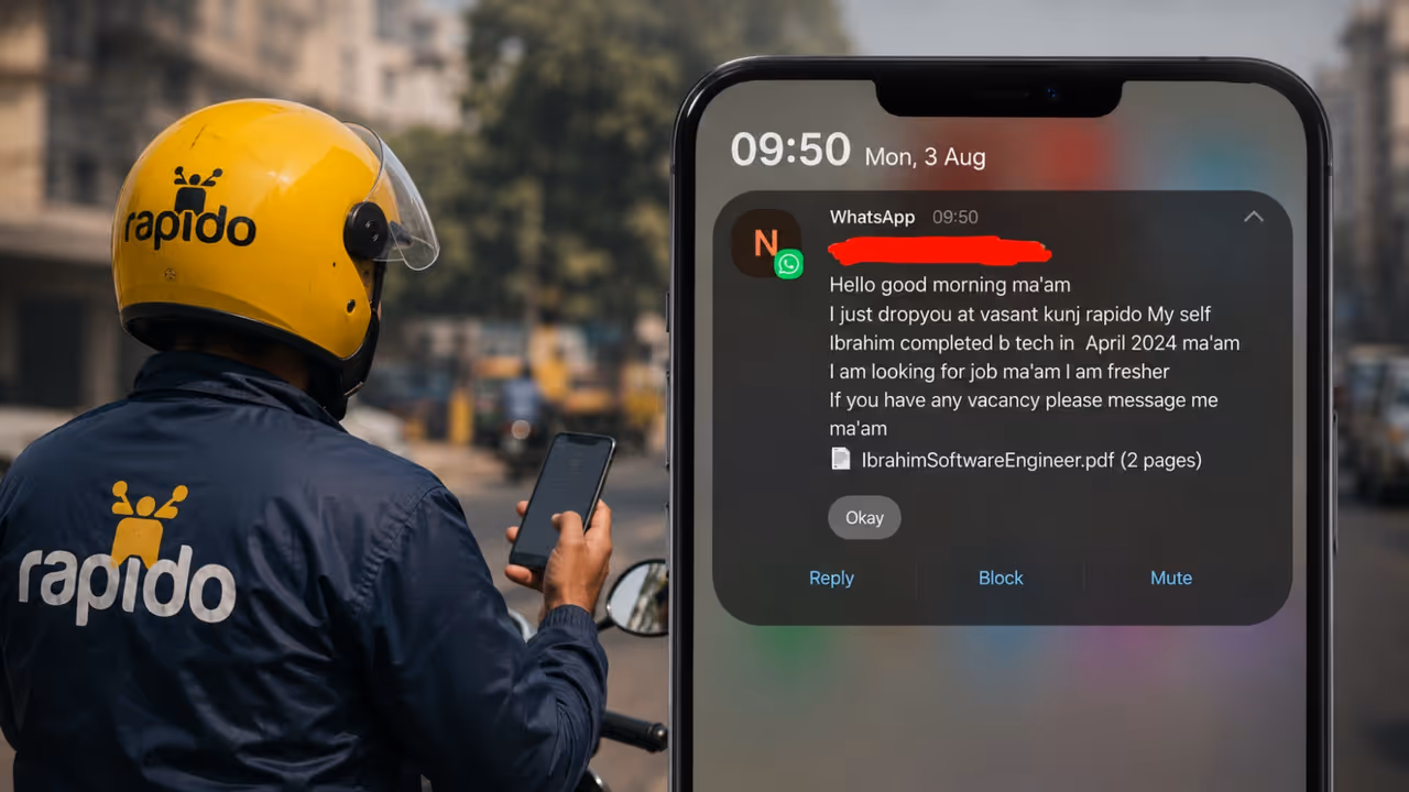 BTech Graduate Working as Rapido Rider BTech Graduate Working as Rapido Rider