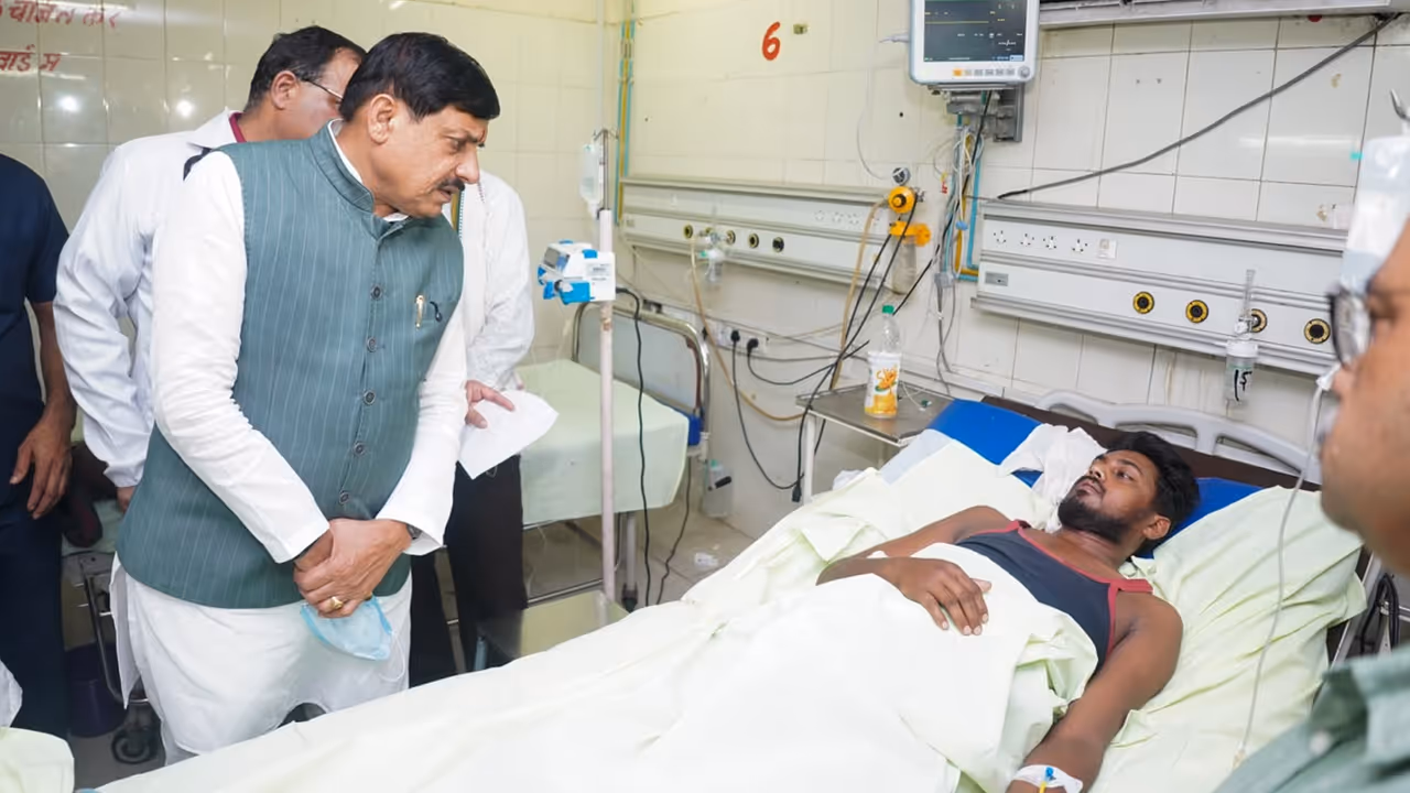 mohan yadav meet sagar liquor case victims mohan yadav meet sagar liquor case victims