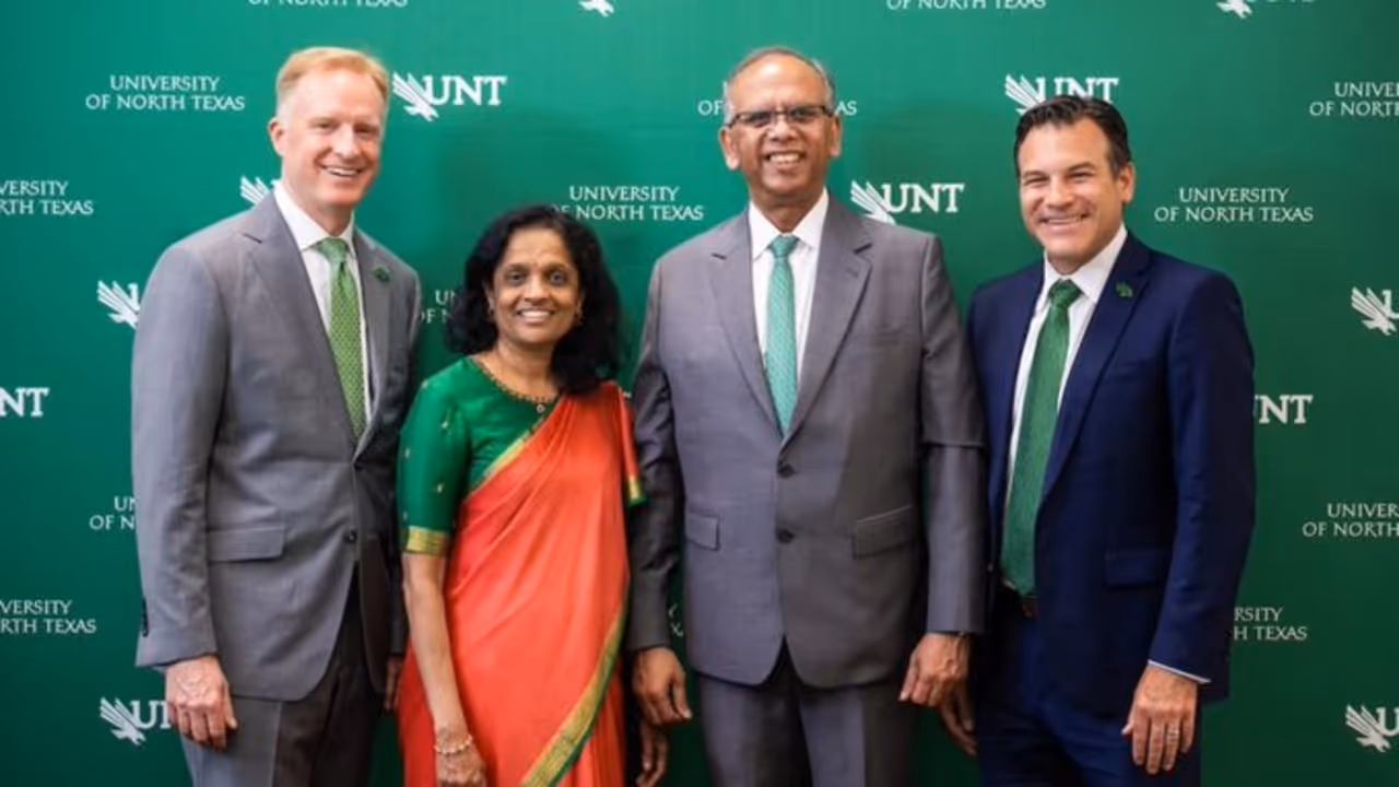 indian origin couple 20 million dollar donation us ai college vikas anuradha sinha unt indian origin couple 20 million dollar donation us ai college vikas anuradha sinha unt