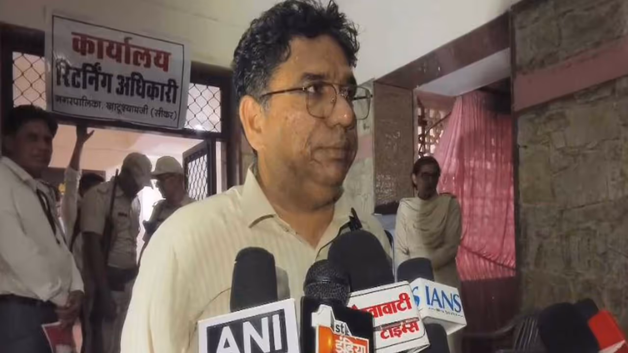 Khatushyamji Municipality Returning Officer Kapil Upadhyay (Photo/ANI) Khatushyamji Municipality Returning Officer Kapil Upadhyay (Photo/ANI)