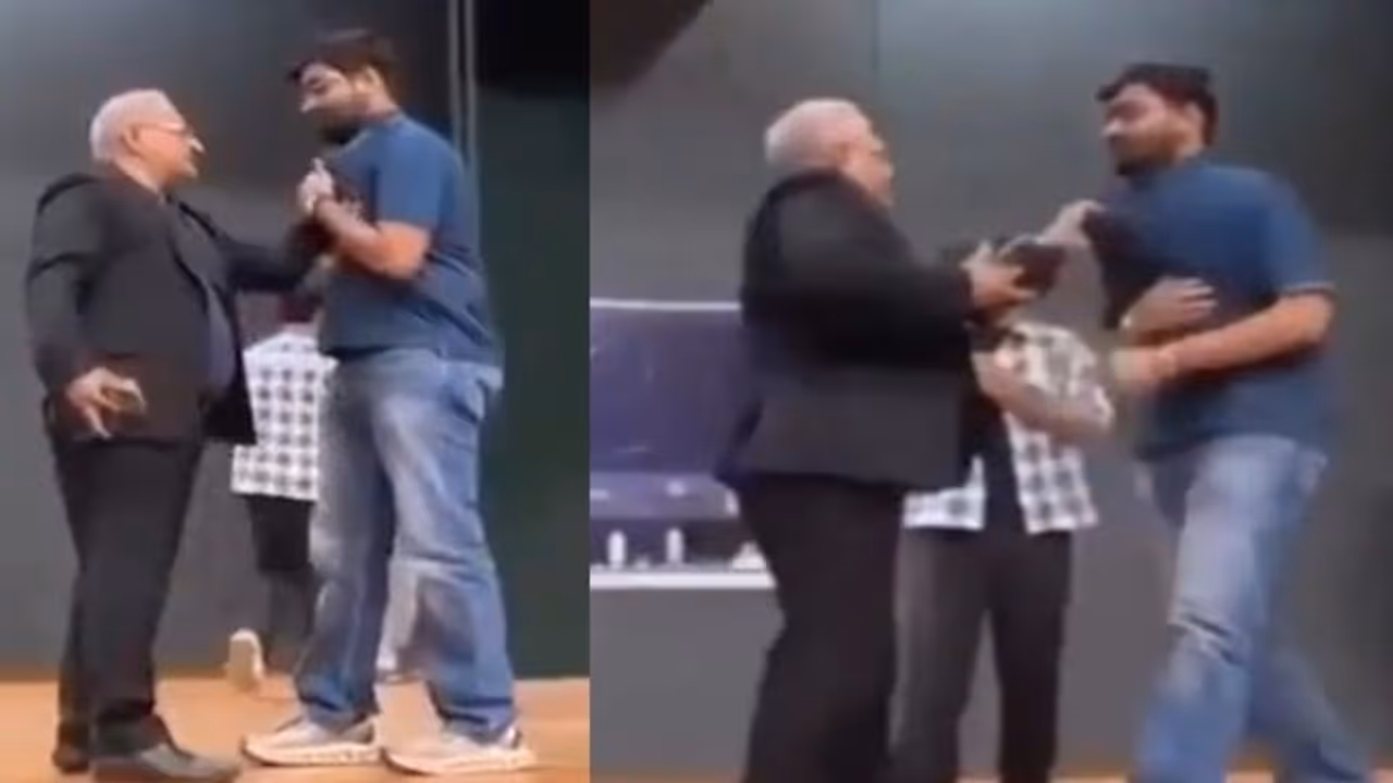 nirma university ahmedabad professor student collar rajat sood panvel viral video nsui nirma university ahmedabad professor student collar rajat sood panvel viral video nsui