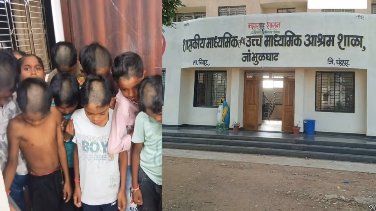 maharashtra chandrapur school 82 students half bald haircut superintendent maharashtra chandrapur school 82 students half bald haircut superintendent