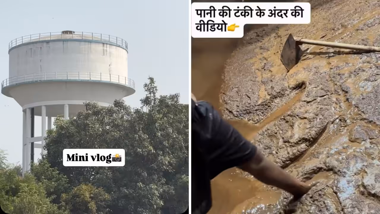 A video showing the inside of a large water tank in Noida has gone viral A video showing the inside of a large water tank in Noida has gone viral