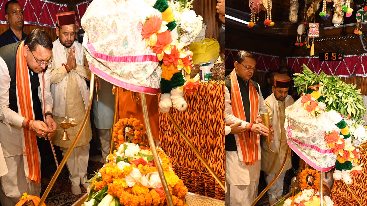 Pushkar SIngh Dhami kashi vishwanath puja for PM Modi Pushkar SIngh Dhami kashi vishwanath puja for PM Modi