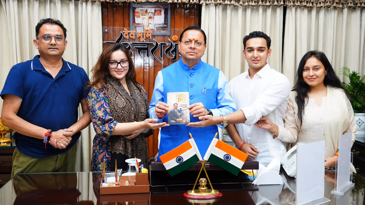pushkar singh dhami releases maverick jaspal book pushkar singh dhami releases maverick jaspal book