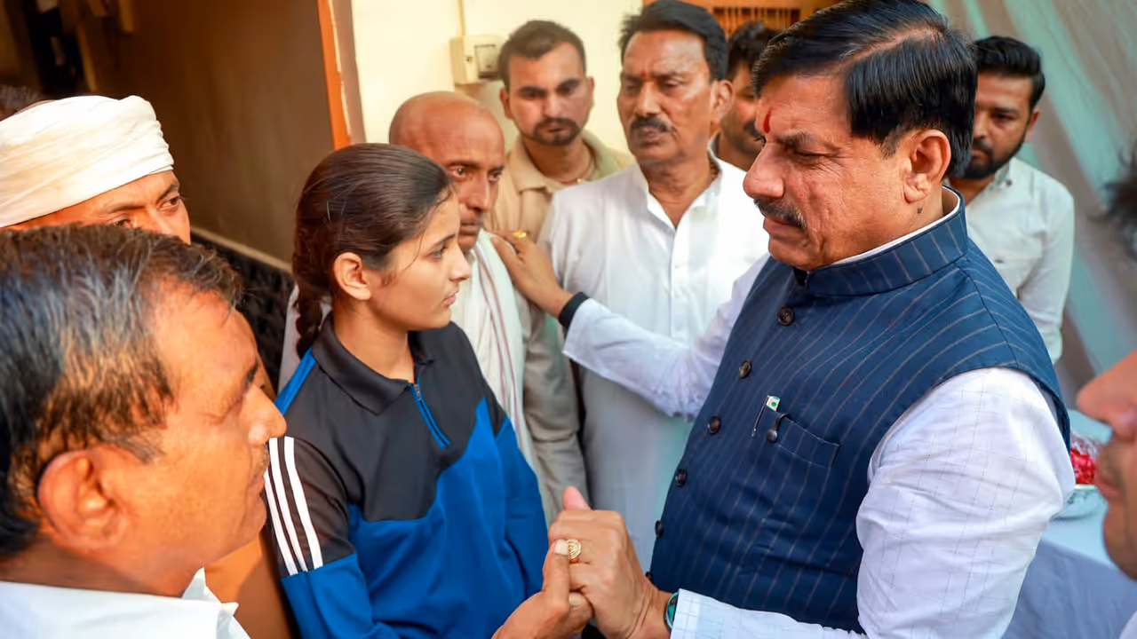 gwalior truck accident cm mohan yadav meets victims gwalior truck accident cm mohan yadav meets victims