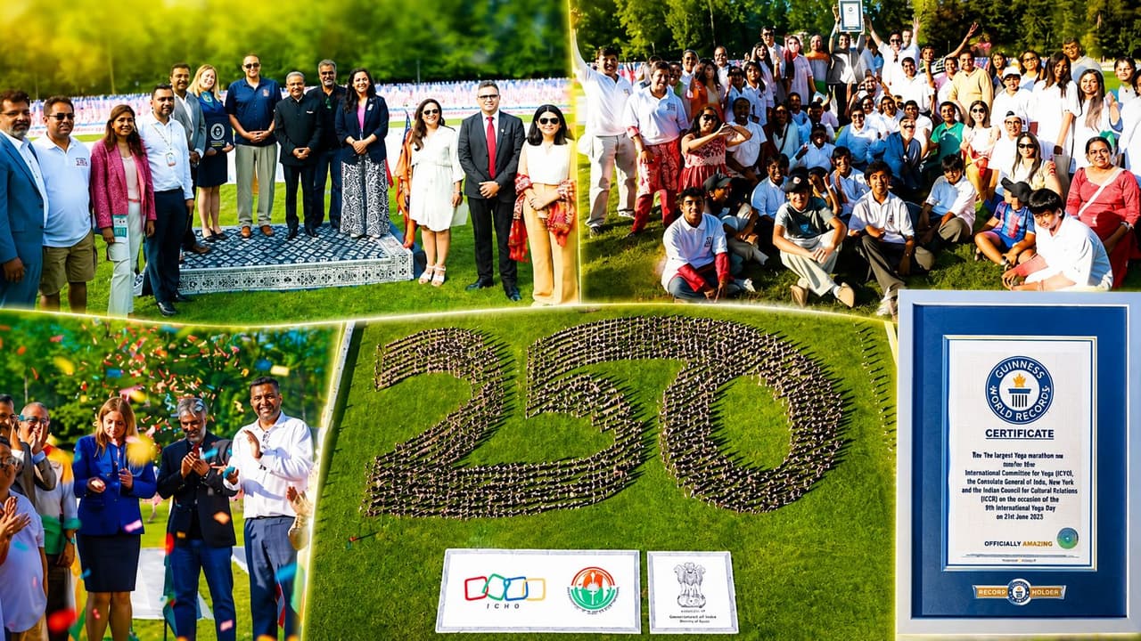 Indian Diaspora In US Scripts History: FIA & Zoho Set Guinness Record For Largest Flagpole Display In NJ Indian Diaspora In US Scripts History: FIA & Zoho Set Guinness Record For Largest Flagpole Display In NJ