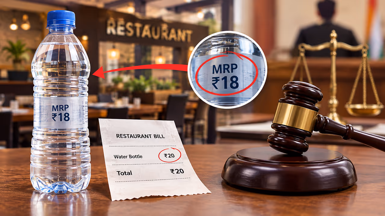 UP Restaurant Fined Rs 1 Lakh For Charging Rs 2 Extra To Customer For Water Bottle UP Restaurant Fined Rs 1 Lakh For Charging Rs 2 Extra To Customer For Water Bottle