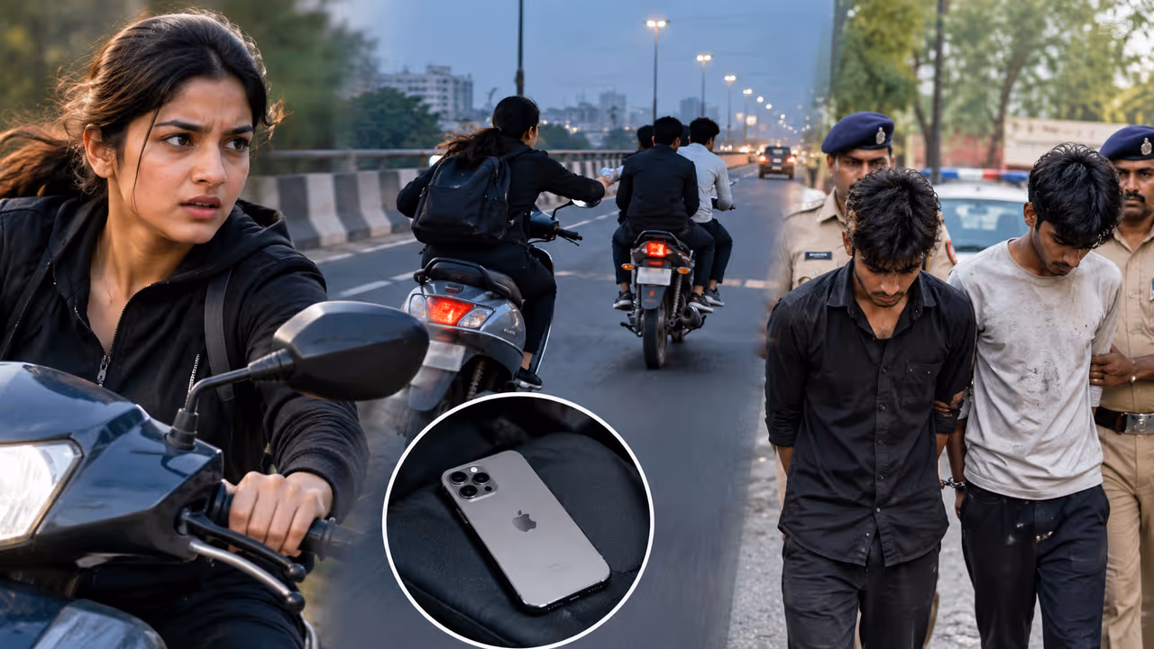 Delhi Woman Chases Phone Snatchers On Scooter After Crash, Gets Them Arrested Delhi Woman Chases Phone Snatchers On Scooter After Crash, Gets Them Arrested