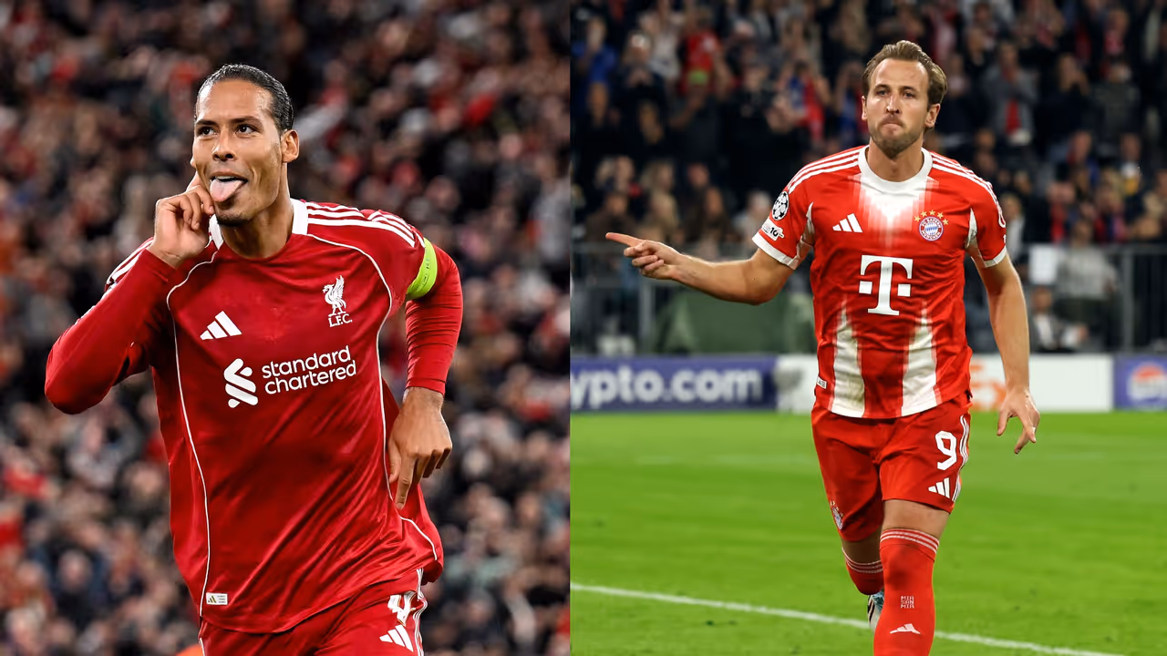 Liverpool's Virgil Van Dijk and Bayern Munich's Harry Kane