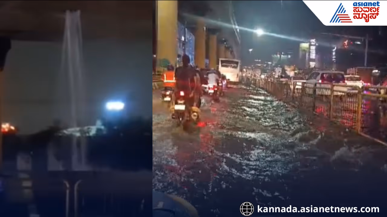Electronic City flyover waterfall