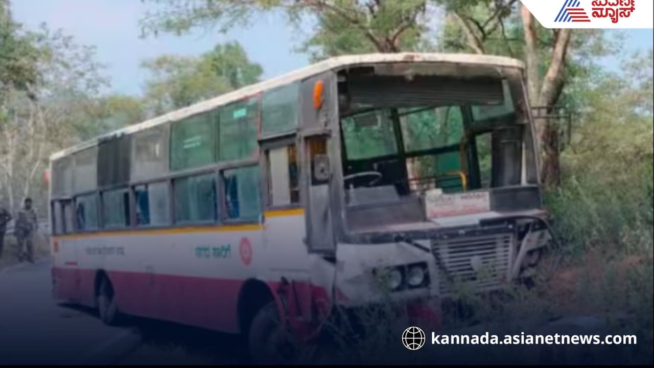 KSRTC bus brake failure near Muttatti mandya