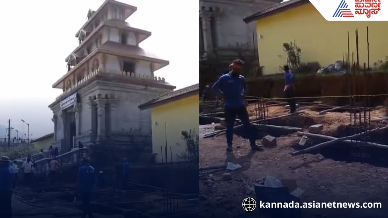 Kodagu Devotees strongly oppose construction in front of Bhagamandala Temple