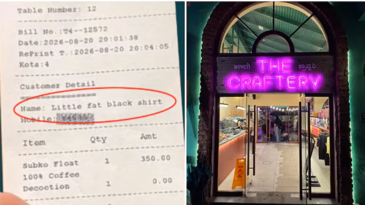Little fat black shirt Bengaluru customer finds shocking body shaming remark on Subko Coffee bill Little fat black shirt Bengaluru customer finds shocking body shaming remark on Subko Coffee bill