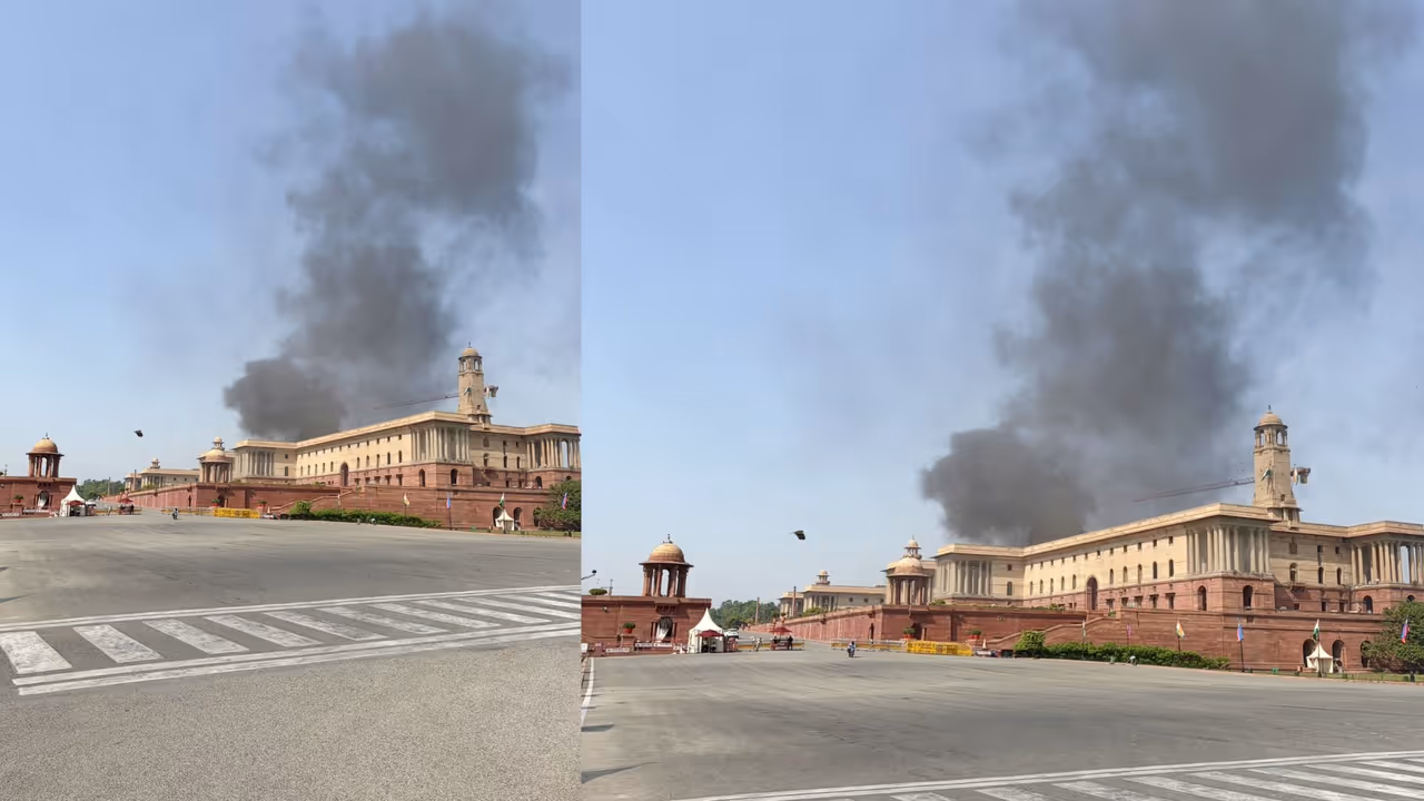Delhi North Block Fire Delhi North Block Fire