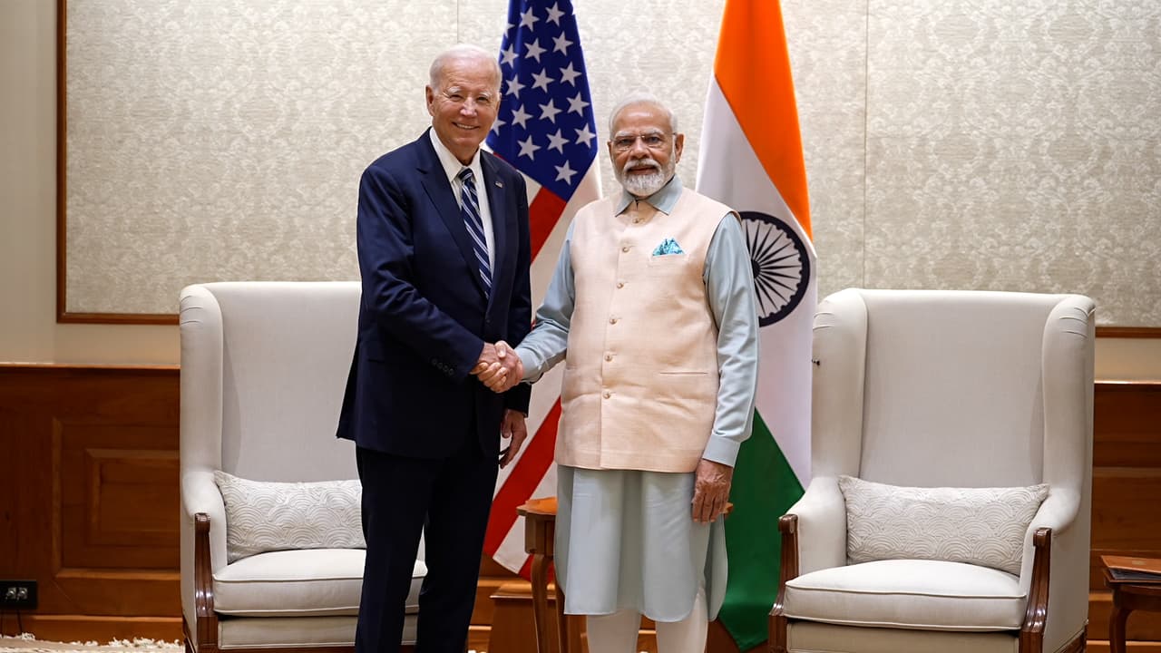 G20 gust US President Biden arrives in India for G20 Summit to hold bilateral meeting with PM Modi bsm G20 gust US President Biden arrives in India for G20 Summit to hold bilateral meeting with PM Modi bsm