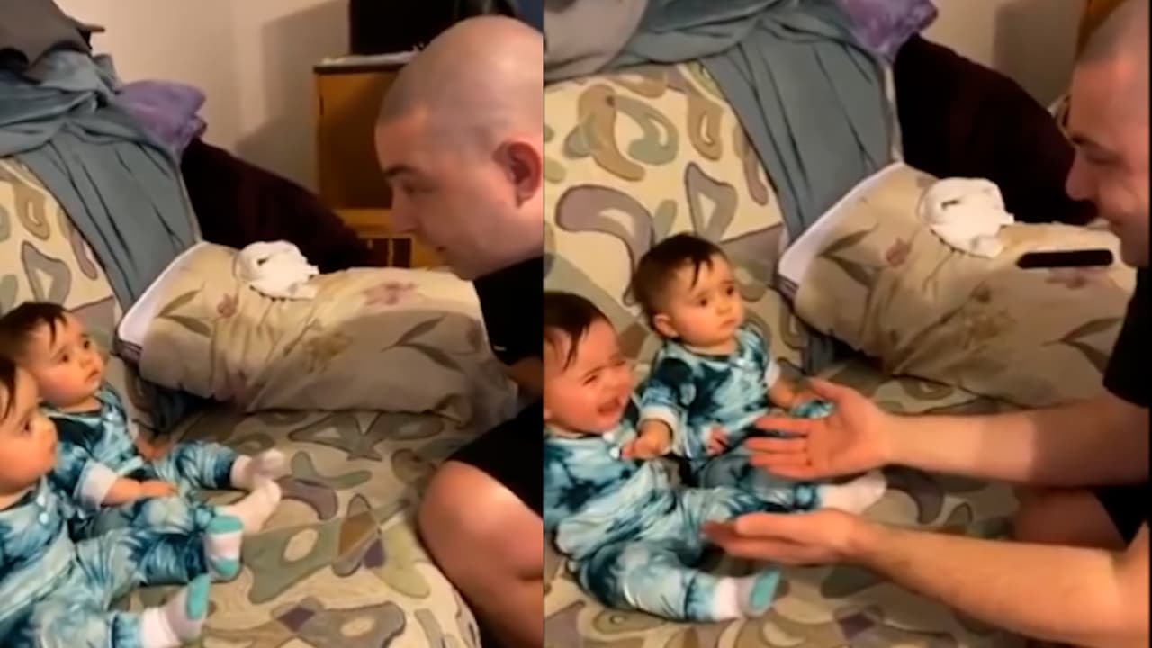 Two sisters didnt recognize their father after shaving one cried other was surprised watch viral video bsm Two sisters didnt recognize their father after shaving one cried other was surprised watch viral video bsm