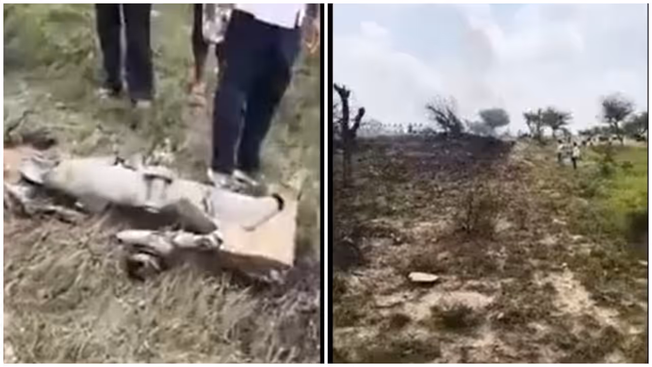 IAF jet crashes in Rajasthan's Churu IAF jet crashes in Rajasthan's Churu